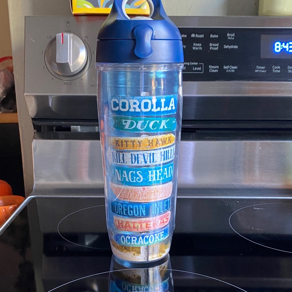 Tervis 24 oz tumbler with OBX towns